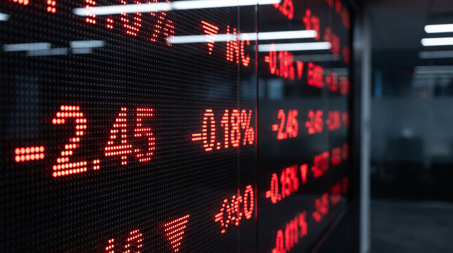 Inflation arrow red economy display. Financial crisis recession. stock price increase falling, bankruptcy risk loss, chart graph statistic