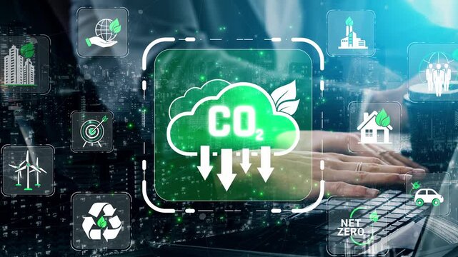 Green Innovation in Carbon Reduction Technology for Sustainable Future with Digital Interface Representations of Eco-Friendly Solutions Sigmoid