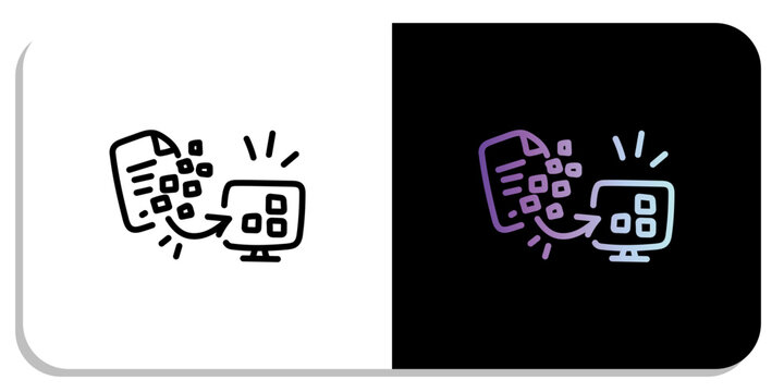 Modern Digitization Process Digital Transformation Icon