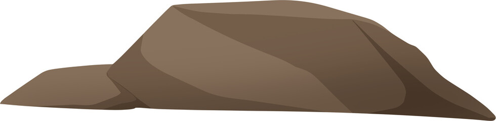 Stylized Brown Rock Illustration for Desert Landscape and Game Design Elements © andika96