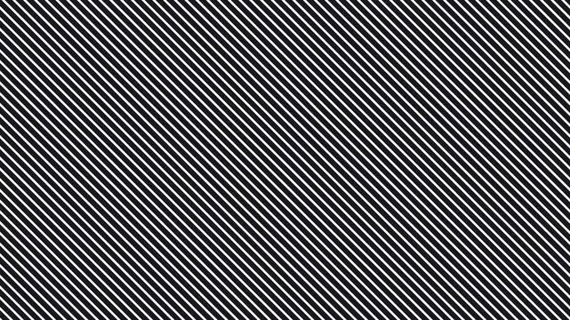 Seamless scrolling black and white stripes pattern, looping animated background for video titles and streams, 4K 58 seconds