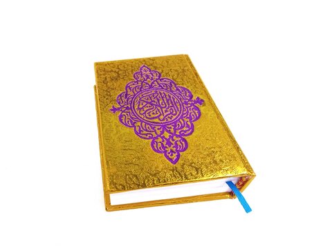Photo of Al Quran with isolated white background. Guide for people