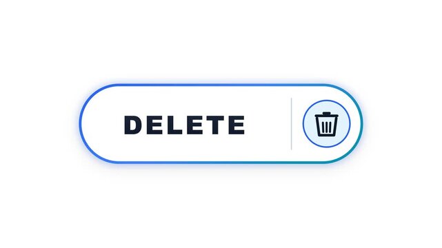 Delete button with trash can icon for digital content removal