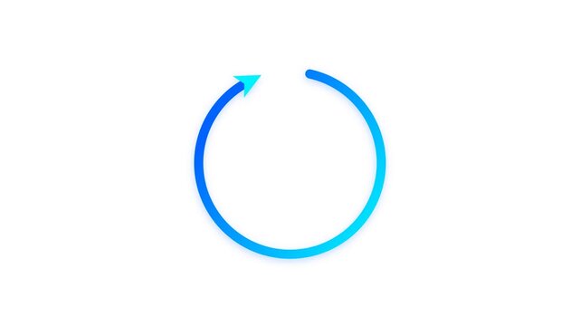 Circular arrow graphic, progress indicator, reloading symbol, loop icon