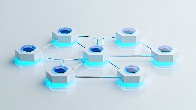 digital contract infrastructure, multiple secure nodes exchanging data automatically,