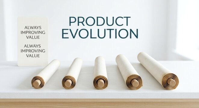 Product Evolution Concept: Rolled Parchment Scrolls in a Minimalist Display