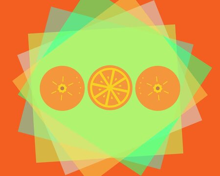background with orange slices