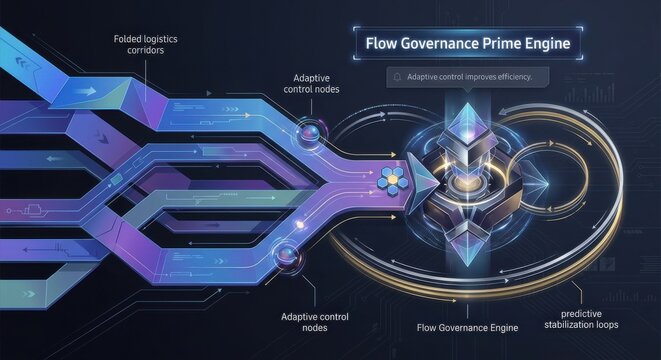 Flow Governance Primed System Diagram with Adaptive Control Nodes