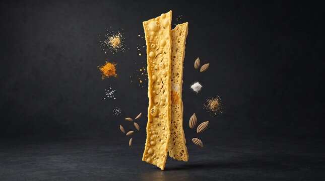 Fafda Anatomy &ndash; Traditional Gujarati Crispy Snack Ingredient Structure