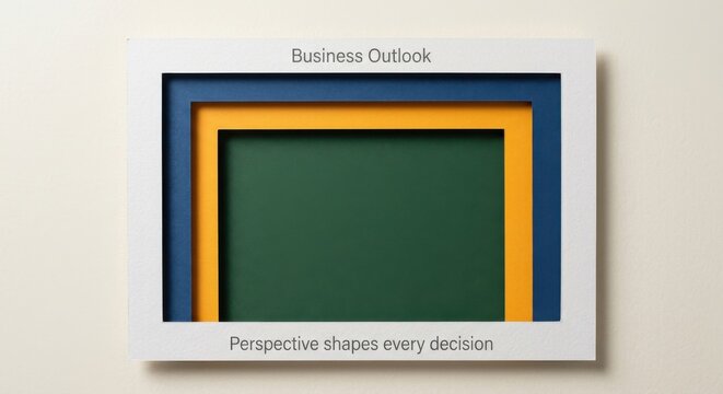 Business Outlook Perspective Frames Showing Strategic Decision Making
