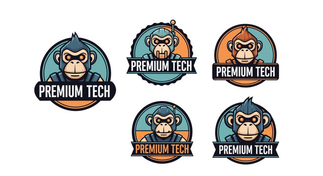 Monkey Tech Logos: Modern & Playful Branding for Digital Companies