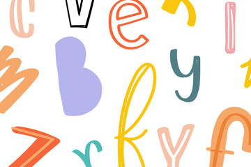 Alphabet png doodle typography font background © Rawpixel.com