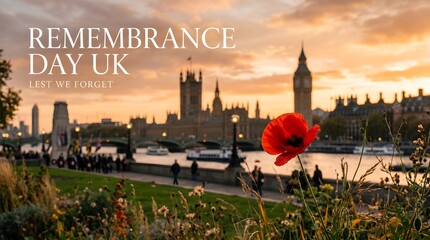 Obraz premium Honoring the fallen a remembrance day tribute in the united kingdom reflecting on sacrifice and peace for generations to come november 11th