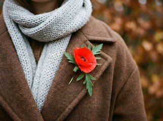 Obraz premium Honoring the fallen a remembrance day portrait in the uk symbolizing sacrifice gratitude and the enduring legacy of service and remembrance for