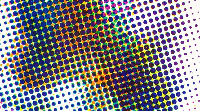 Colorful halftone dots pattern texture vector background design element in pop art style