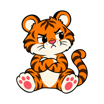 Cute sulking tiger 