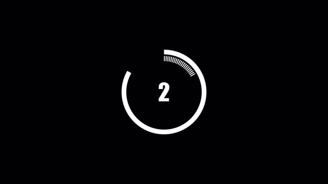  Countdown timer animation from 10 to 0 version included Movies start intro 10 to 0 count down with transparent background in 4k.