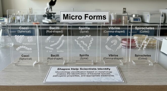 Micro Forms: A Visual Guide to Bacterial Shapes and Identification