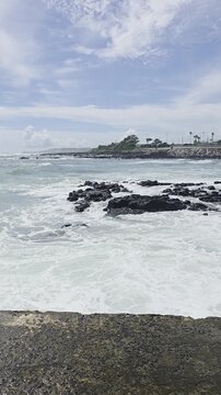 waves on the beach