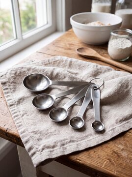 Stainless Nesting Measuring Spoons Still Life