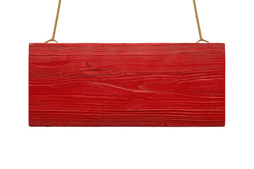 Fototapeta premium Refined Blank Red Wooden Sign Commercial Cutout