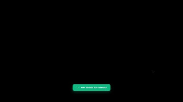 File Delete Button Click Animation, Mouse Pointer Selecting and Removing Digital File, Data Deletion, Computer Interface, File Management and Cybersecurity Concept