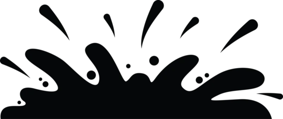Black Ink and Liquid Splash Drip Glyph Icons © Cavid