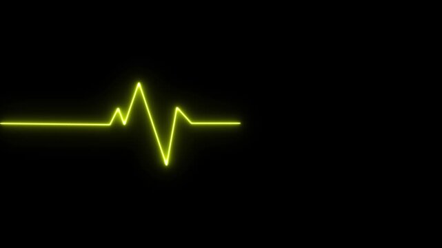 Heart rhythm sign, Pulse icon. Neon heartbeat pulse line icon. Neon heartbeat icon illustration pink colorful
