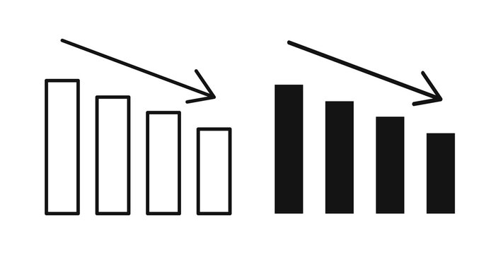 Chat arrow down icon flat outline in black