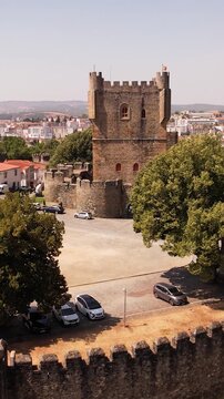 Castle of Braganza in Portugal Aerial Vertical View
