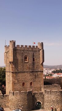Castle of Braganza in Portugal Aerial Vertical View