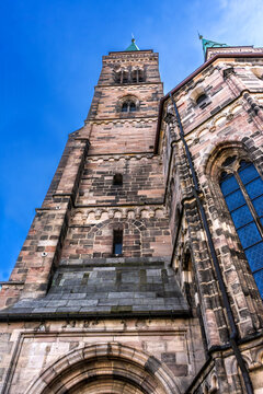 Facade Outside St Sebaldus Sebalduskirche Catholic Church Nuremberg Germany