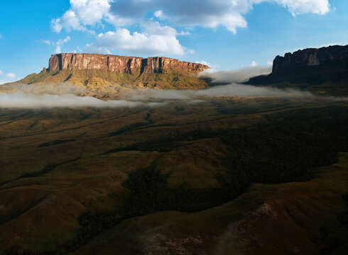 Aerial View of Mount Roraima Tepui in Gran Sabana, Venezuela