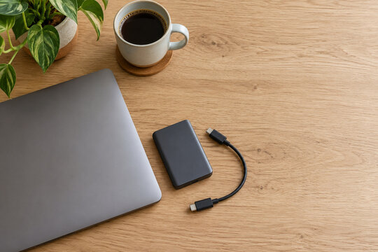 Disconnected external drive for an offline backup