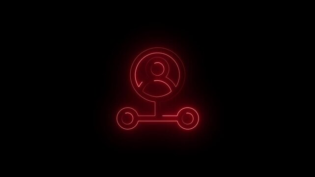Futuristic Login or Account Symbol Motion Graphic Opener for Digital Technology and Social Media UI.
