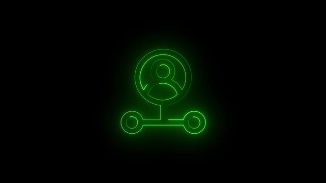 Futuristic Login or Account Symbol Motion Graphic Opener for Digital Technology and Social Media UI.