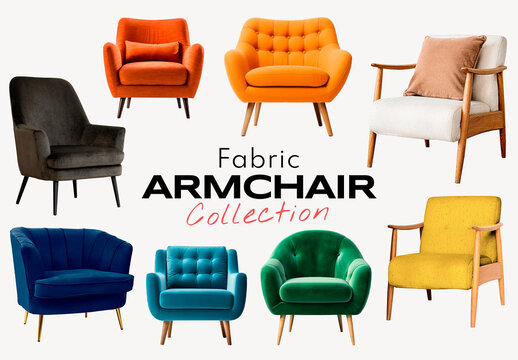 Vibrant Fabric Armchair Element Design Collection