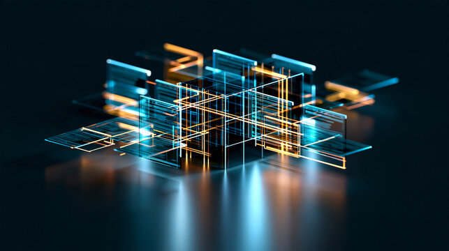 A futuristic 3D network visualization showing a limited stream of glowing energy intelligently distributed across important website pages, unnecessary pathways fading into darkness while priority