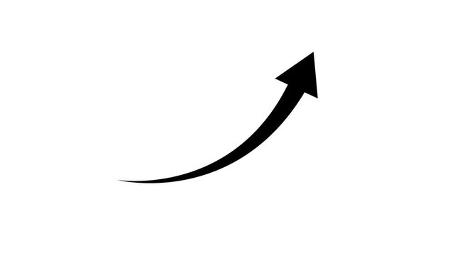 Abstract arrow business graph icon animation background.profit arrow rising business growth chart animation economic sales increase symbol . arrow rising transparent channel.4k Motion video..