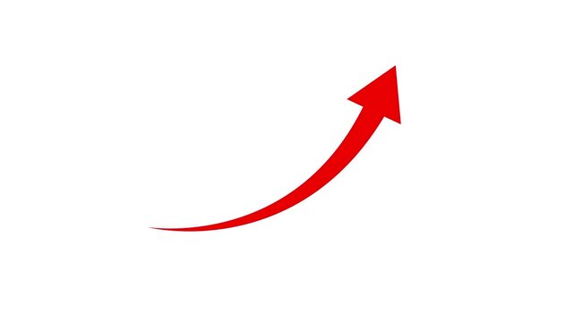 Abstract arrow business graph icon animation background.profit arrow rising business growth chart animation economic sales increase symbol . arrow rising transparent channel.4k Motion video..