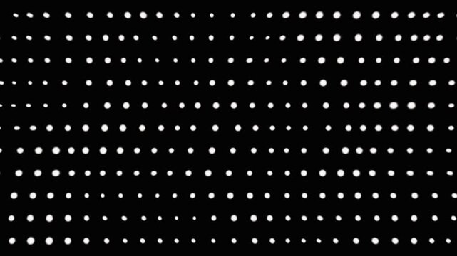 Clean minimal motion background showcasing a structured grid of glowing white light points
