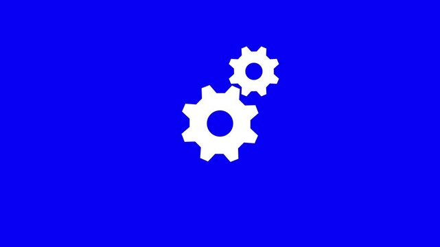 Update glowing setting icon setup animation. setting icon with spinning gears icon animated. Technology gear icon concept animation.