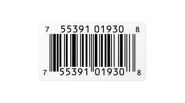 Black and white barcode label design
