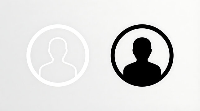 Silhouette icon of a person profile