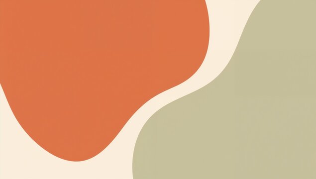 Modern Abstract Art with Organic Shapes in Warm and Neutral Tones