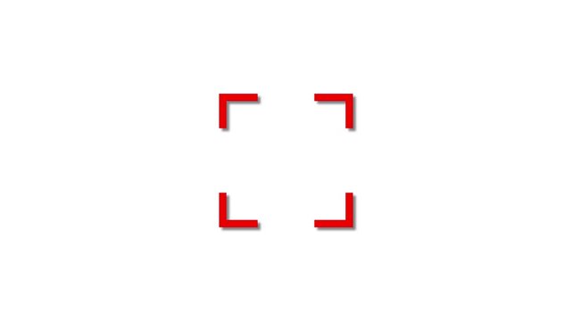 Focus frame corners on white background with crop marks registration marks target marks selection template interface isolated minimalist geometric abstract position precision accuracy