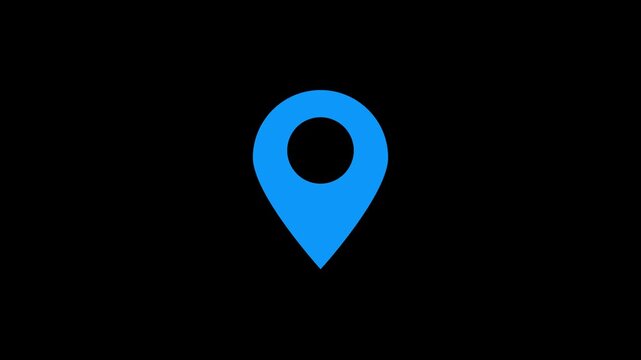 Pin location icon for map and navigation.4k