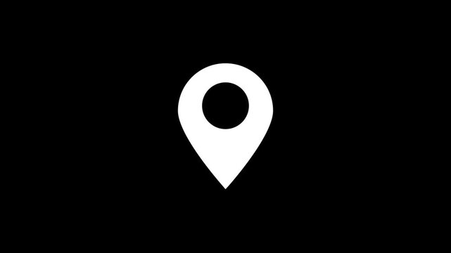 Pin location icon for map and navigation.4k