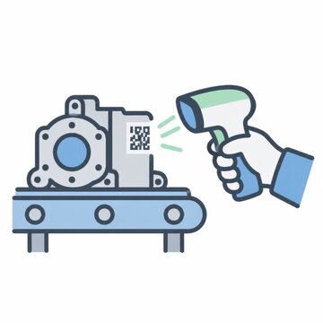Scanning an industrial component for traceability