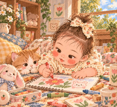 A little imagination, one crayon at a time 🌸🖍️